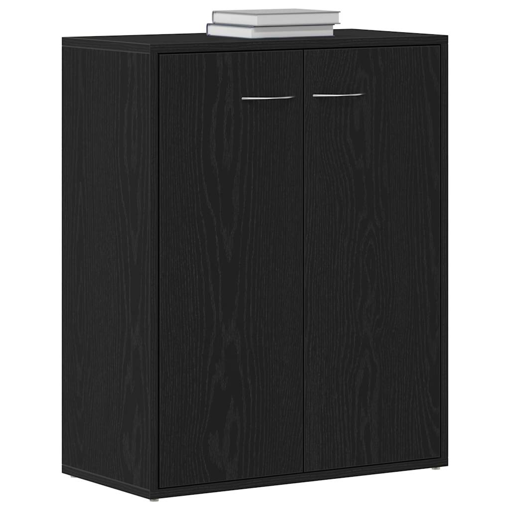 Sideboard Black Oak 60x30x75 cm Engineered Wood