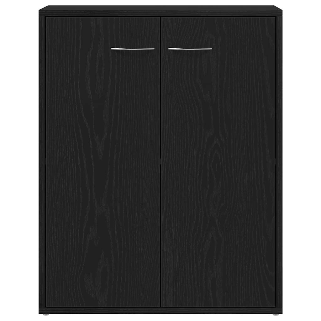 Sideboard Black Oak 60x30x75 cm Engineered Wood