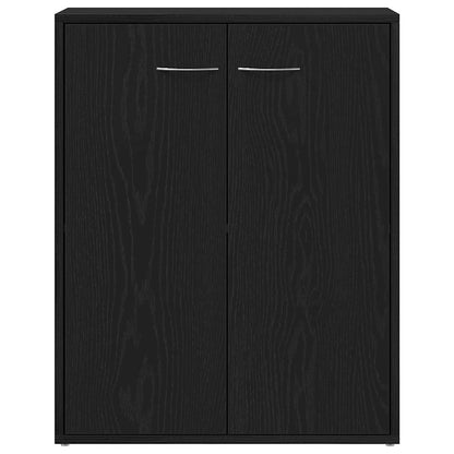 Sideboard Black Oak 60x30x75 cm Engineered Wood