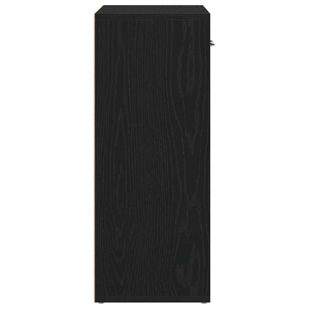 Sideboard Black Oak 60x30x75 cm Engineered Wood