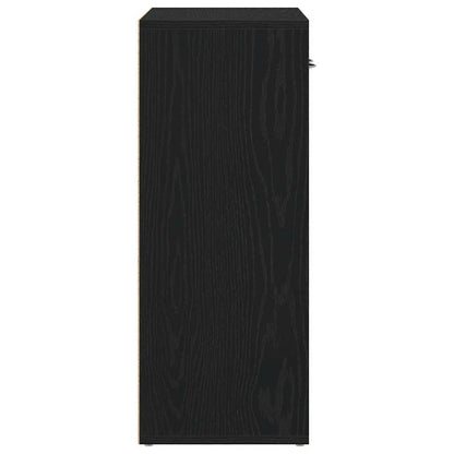 Sideboard Black Oak 60x30x75 cm Engineered Wood