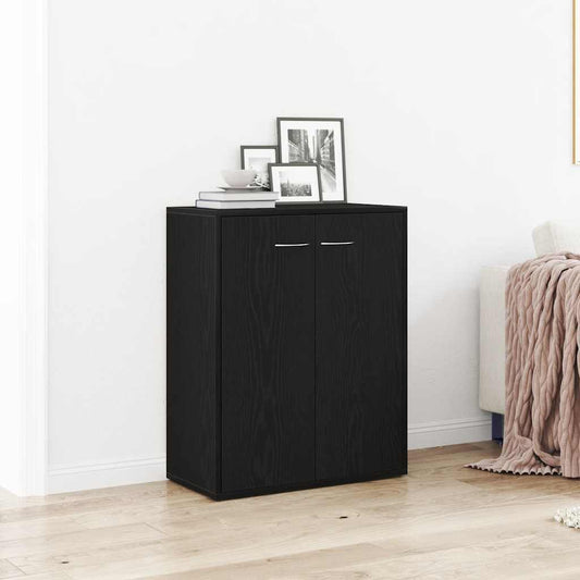 Sideboard Black Oak 60x30x75 cm Engineered Wood