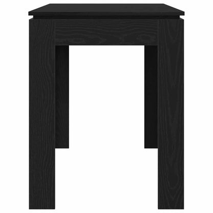 Dining Table Black Oak 120x60x76 cm Engineered Wood