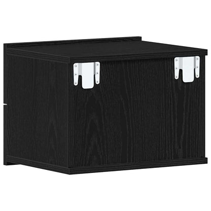 Bedside Cabinet 2 pcs Black Oak 40 x 30 x 30 cm Engineered Wood
