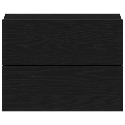 Bedside Cabinet 2 pcs Black Oak 40 x 30 x 30 cm Engineered Wood