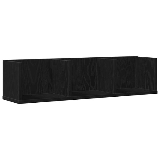 Wall Shelf Wall-Mounted Black Oak 75 x 18 x 18 cm