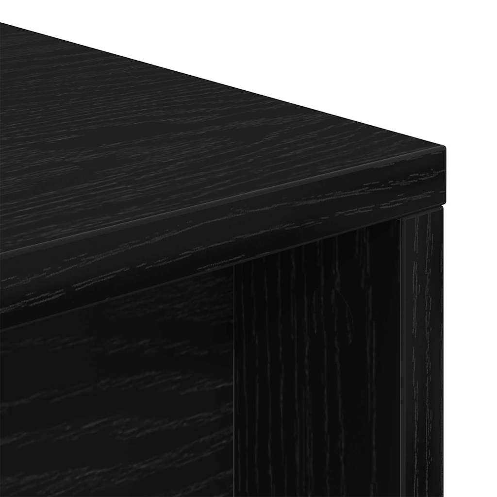 Desk Black Oak 200 x 50 x 76 cm Engineered Wood