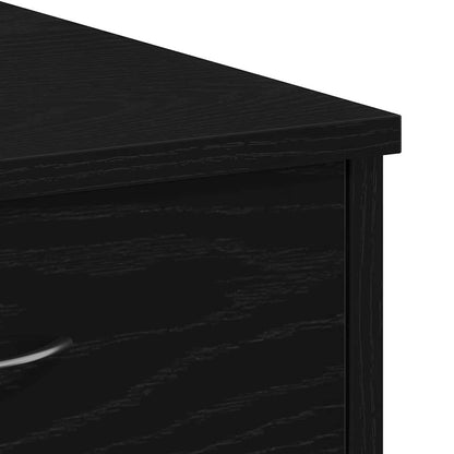 Desk with Drawer Black Oak 80 x 40 x 75 cm Engineered Wood
