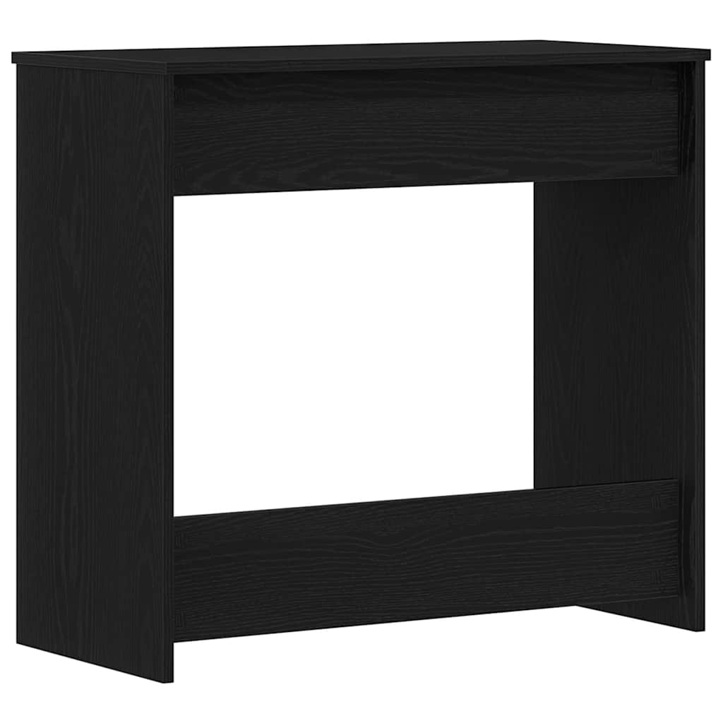 Desk with Drawer Black Oak 80 x 40 x 75 cm Engineered Wood