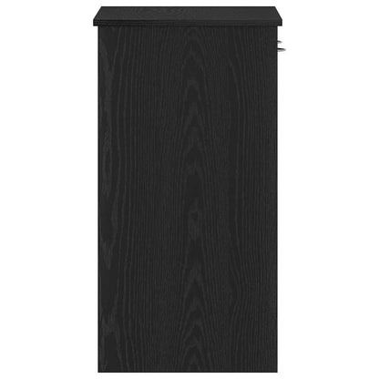 Desk with Drawer Black Oak 80 x 40 x 75 cm Engineered Wood