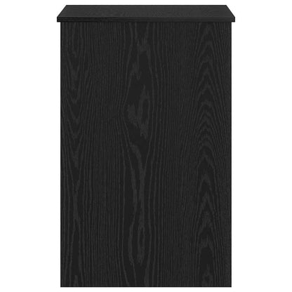 Desk with Storage Black Oak 100 x 50 x 76 cm Engineered Wood