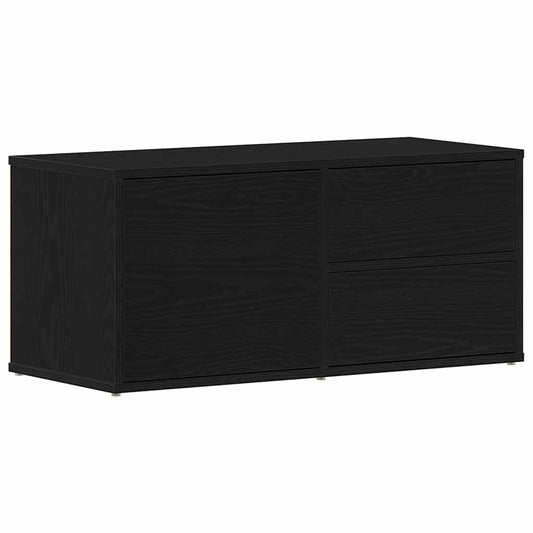 TV Cabinet 80 x 34 x 36 cm Black Oak Engineered Wood
