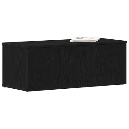 TV Cabinet with Drawer Black Oak 80x34x30 cm Engineered Wood