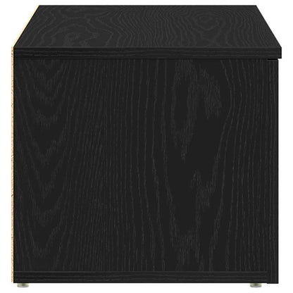 TV Cabinet with Drawer Black Oak 80x34x30 cm Engineered Wood