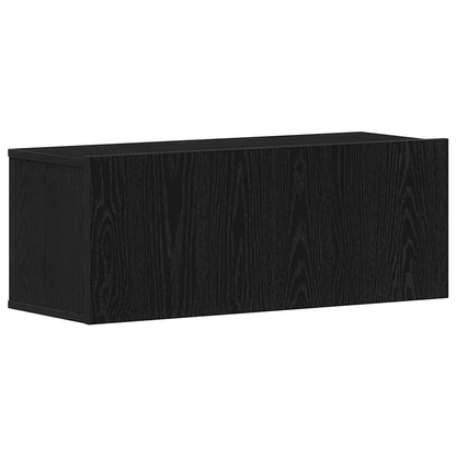 TV Cabinet Black Oak 80 x 30 x 30 cm Engineered Wood