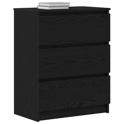 Sideboard Black Oak 60x35x76 cm Engineered Wood