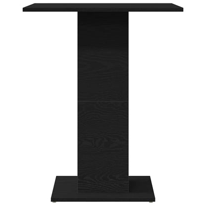 Bistro Table Black Oak 60x60x75 cm Engineered Wood