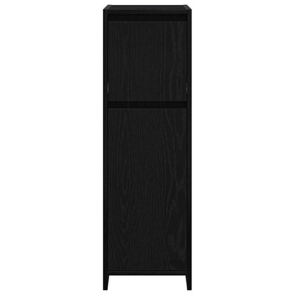 Bathroom Cabinet Black Oak 30 x 30 x 95 cm Engineered wood