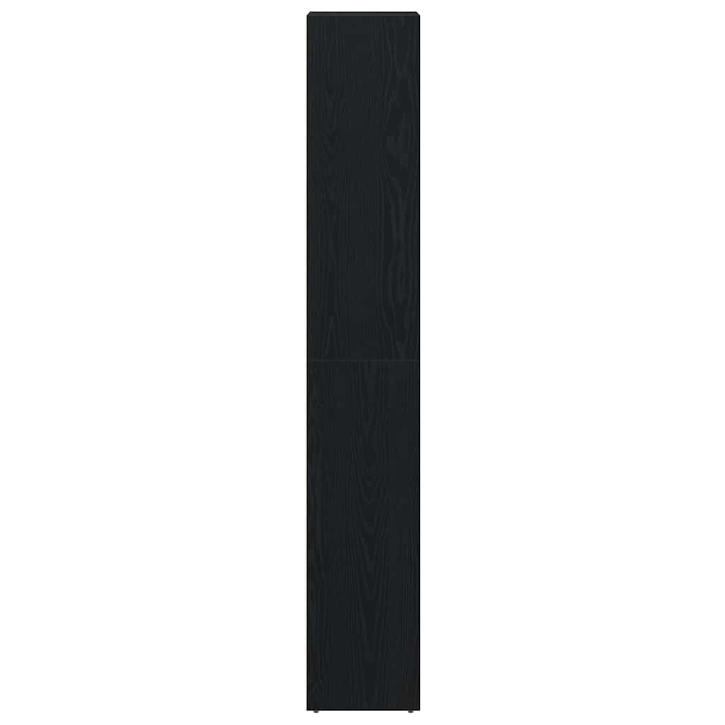 Bathroom Cabinet Black Oak 30 x 30 x 183.5 cm Engineered Wood