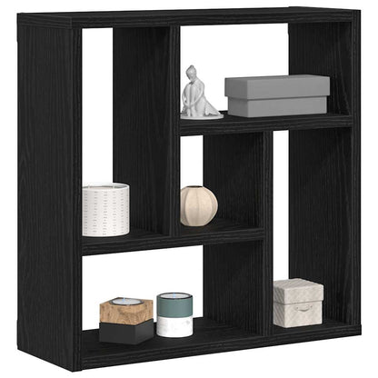 Wall Shelf Black Oak 45x16x45 cm Engineered Wood