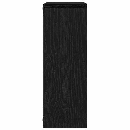Wall Shelf Black Oak 45x16x45 cm Engineered Wood