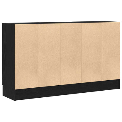Sideboard Black Oak 120 x 30.5 x 70 cm Engineered Wood