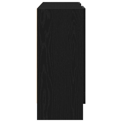 Sideboard Black Oak 120 x 30.5 x 70 cm Engineered Wood