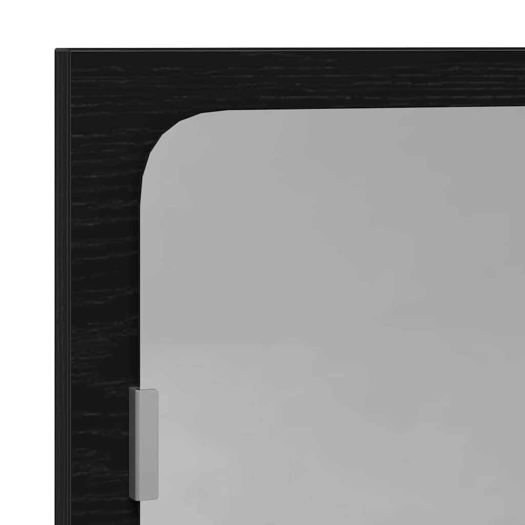 Mirror Shelf Black Oak 60 x 10.5 x 37 cm Engineered Wood