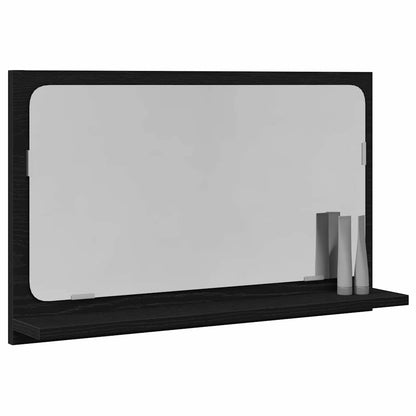 Mirror Shelf Black Oak 60 x 10.5 x 37 cm Engineered Wood