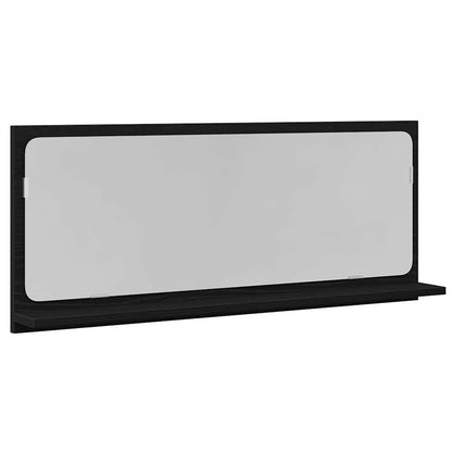 Mirror Shelf Black Oak 90 x 10.5 x 37 cm Engineered Wood