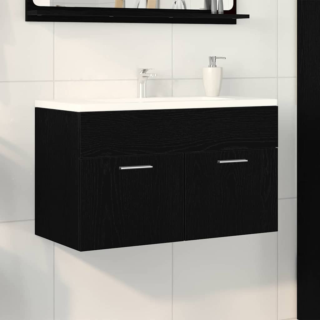 Sink cabinet with Storage with Door Black Oak Engineered Wood