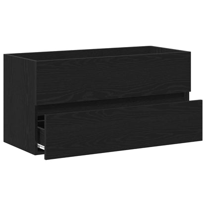 Bathroom Sink Cabinet with Drawer Black Oak 90 x 38.5 x 45 cm