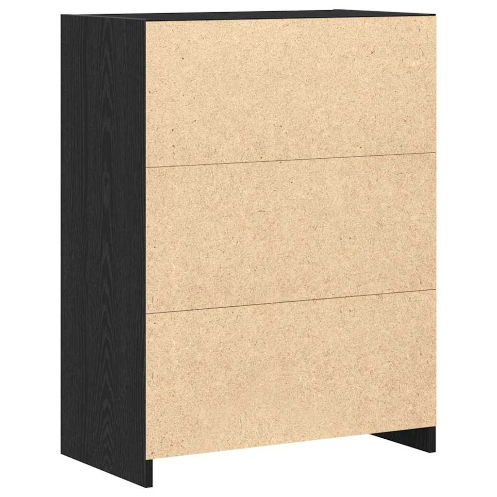Bathroom Cabinet Black Oak 60 x 33 x 80 cm Engineered Wood