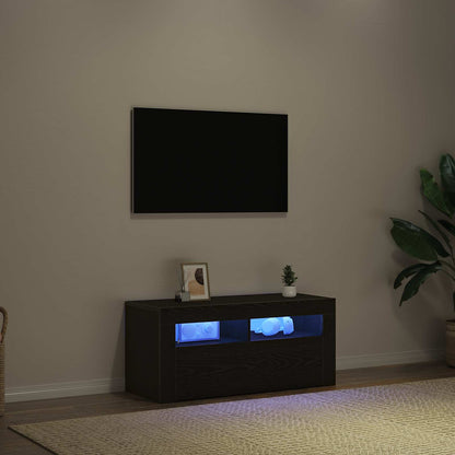 TV Cabinet 90 x 35 x 40 cm Black Oak Engineered Wood