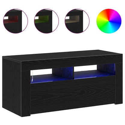 TV Cabinet 90 x 35 x 40 cm Black Oak Engineered Wood