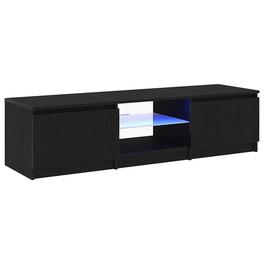 TV Cabinet 140 x 38.5 x 36 cm Black Oak Engineered Wood