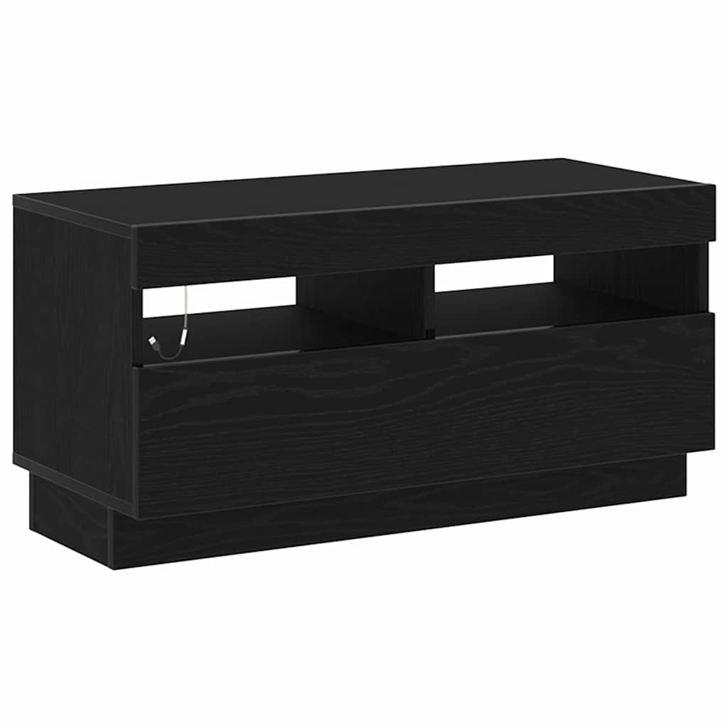 TV Cabinet Black Oak 80 x 35 x 40 cm Engineered Wood