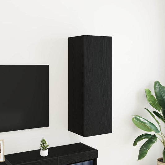 Wall TV Cabinet 30.5 x 30 x 90 cm Black Oak Engineered Wood