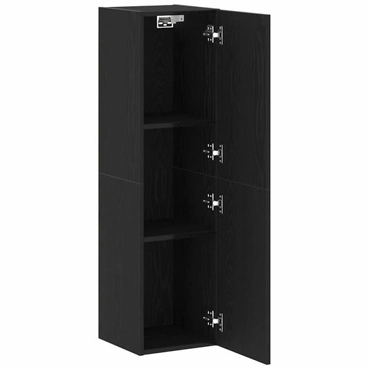 Wall TV Cabinet 30.5 x 30 x 110 cm Black Oak Engineered Wood