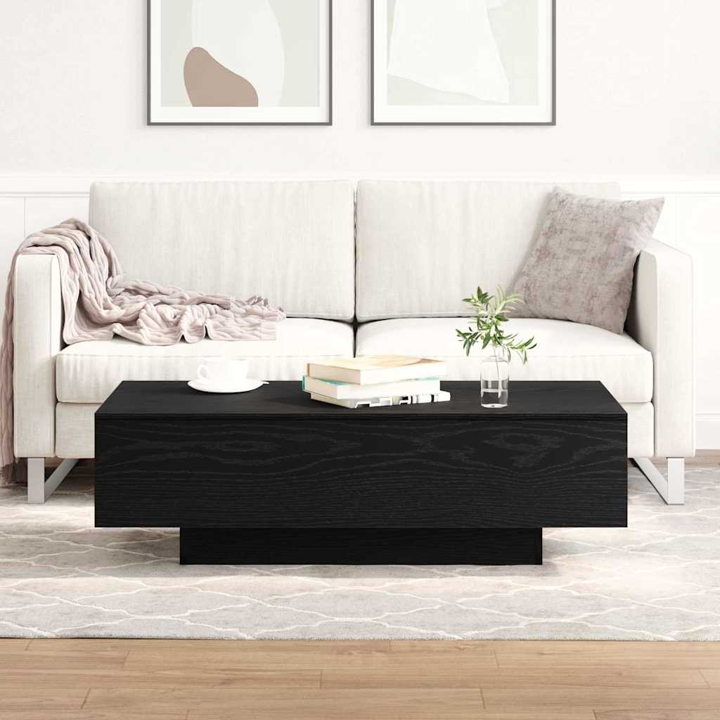 Coffee Table Black Oak 39.37 x 19.49 x 12.20 in Engineered Wood