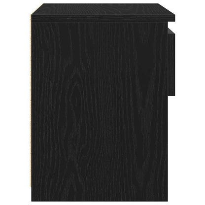 Bedside Cabinet Black Oak 40 x 30 x 39 cm Engineered Wood