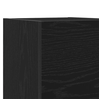 Wall Mounted TV Cabinet Black Oak 30.5 x 30 x 30 cm