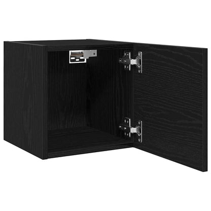 Wall Mounted TV Cabinet Black Oak 30.5 x 30 x 30 cm
