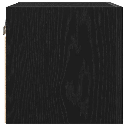 Wall Mounted TV Cabinet Black Oak 30.5 x 30 x 30 cm