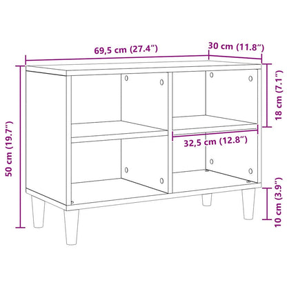 TV Cabinet 69.5 x 30 x 50 cm Artisian oak Engineered Wood