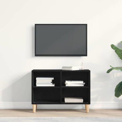 TV Cabinet Black Oak 69.5 x 30 x 50 cm Engineered Wood