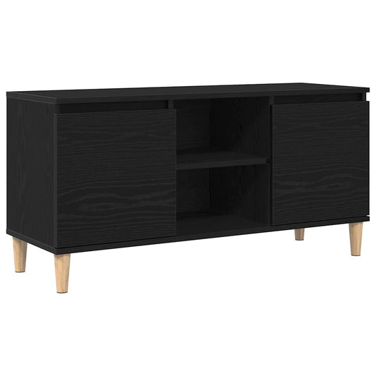 TV Cabinet 102 x 35 x 50 cm Black Oak Engineered Wood