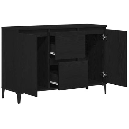 Sideboard Black Oak 104 x 35 x 70 cm Engineered Wood