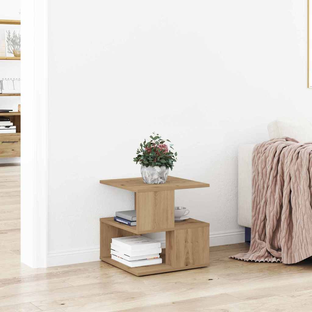 Side Table Artisan Oak 40 x 40 x 40 cm Engineered Wood
