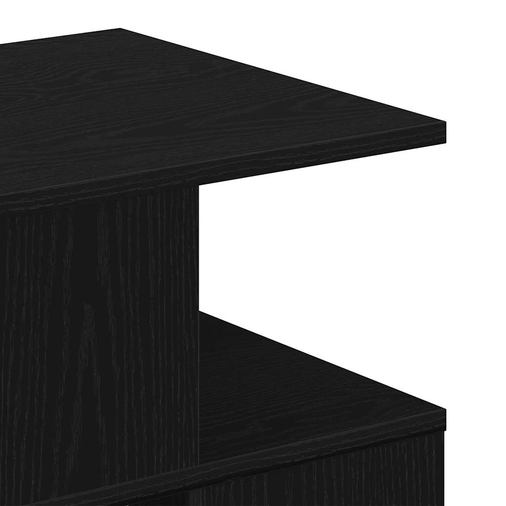 Side Table Black Oak 40 x 40 x 40 cm Engineered Wood